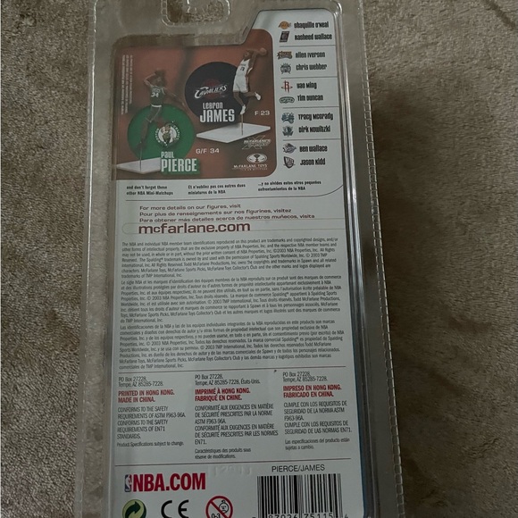 Free with Michael Jordan Cards Purchase!  NBA.  Pierce & Lebron Figures! New! - Picture 3 of 4